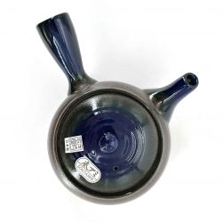 Teiera giapponese kyusu in ceramica marrone e blu - BURUENAMERU