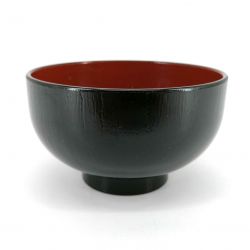 Japanese miso soup bowl in lacquered effect resin - JIMINA