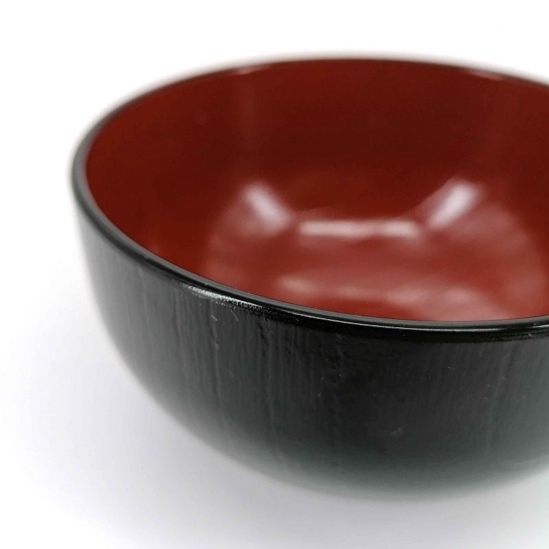 Ciotola di zuppa di miso giapponese in resina effetto laccato - JIMINA