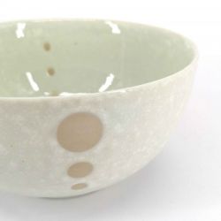 Japanese white ceramic donburi bowl - POINTO