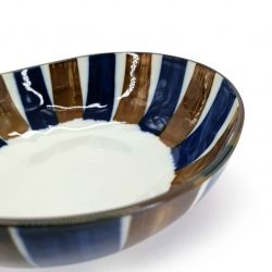 Ciotola donburi in ceramica giapponese blu e marrone - TSUTONRAIN