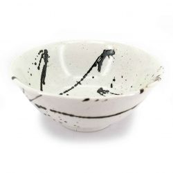 Japanese ceramic soup bowl - SUPURASSHU KURO