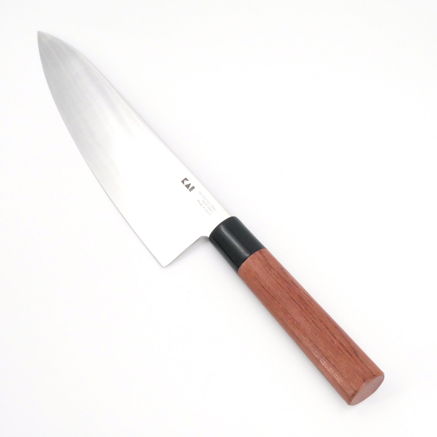 Cuchillo de cocina japonés 20 cm KAI Seki Magoroku madera roja