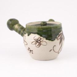 japanese teapot kyusu green Oribe