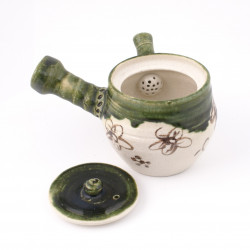 japanese teapot kyusu green Oribe