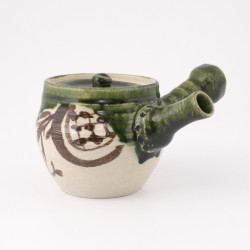 japanese teapot kyusu green Oribe