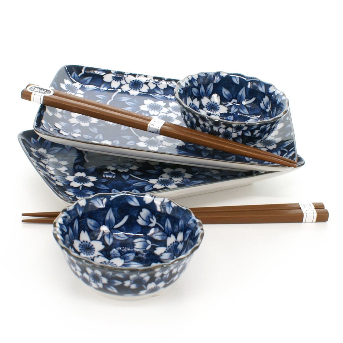 set giapponese per sushi , SHIMITSU, blu