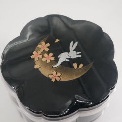 Japanese Black Cherry Blossom Bento Lunch Box, SHIKI NO UTA, Lunar Rabbit