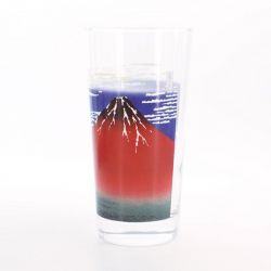 Vaso de vidrio japonés mont fuji - GAIFÛKAISEI AKAFUJI