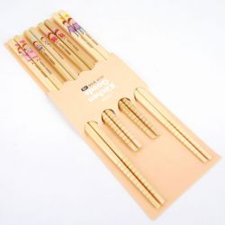 natural japanese chopsticks set in wood parents and children FAMILY