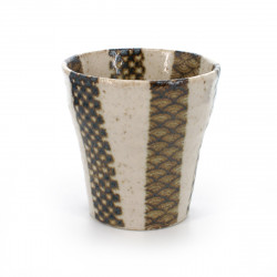 sake alcohol spirits and beer cup with patterns silver and white