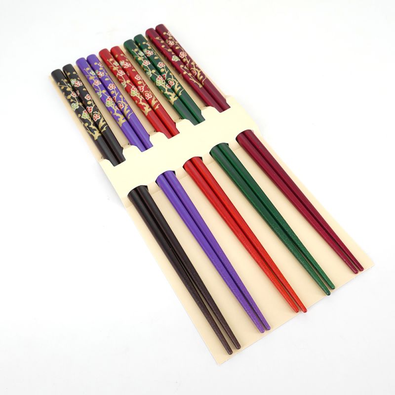 Set de 5 paires de baguettes japonaises Sumo - Midori-Boutique
