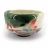 White ceramic flower bowl for tea ceremony - MOMIJI