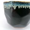 Ceramic bowl for tea ceremony, black edge infused paint - CHUNYU