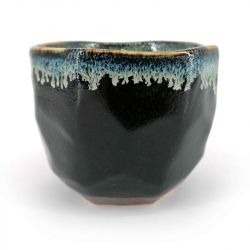 Ceramic bowl for tea ceremony, black edge infused paint - CHUNYU