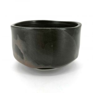 Black ceramic bowl for tea ceremony - RANDAMUPATAN