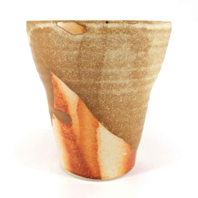 Mazagran giapponese in ceramica, beige marrone arancio - RANDAMU