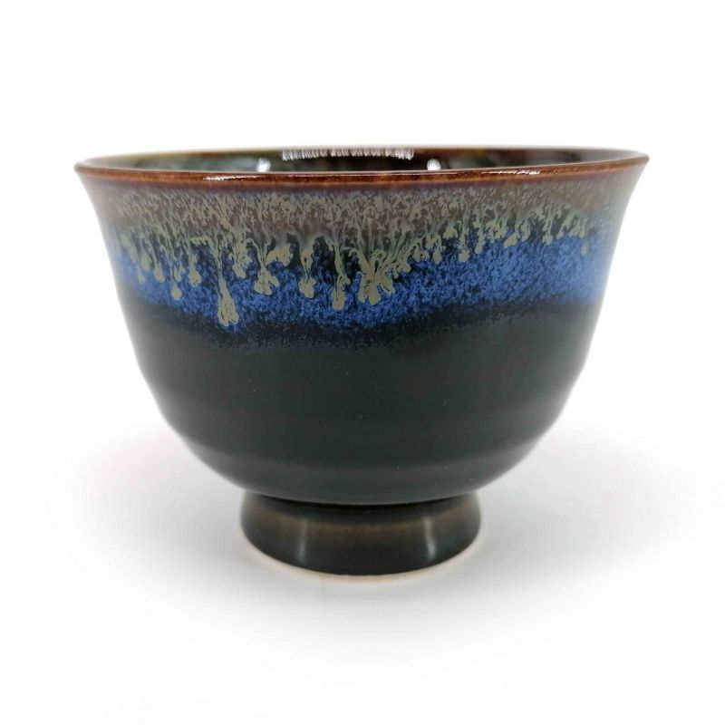 Tazza da tè in ceramica, sfumature nere blu e verdi - NYUANSU