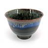 Ceramic tea cup, black blue and green shades - NYUANSU