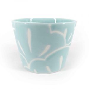 Tazza da tè in ceramica giapponese, blu e bianca - MATSU