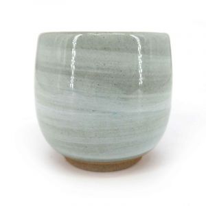 Japanese ceramic tea cup, gray - JIMINA