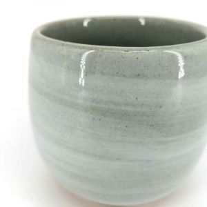 Japanese ceramic tea cup, gray - JIMINA