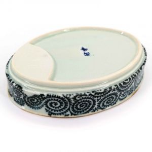 Ceramic plate with sauce compartment - KARAKUSA