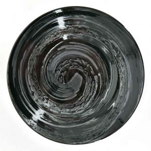 Japanese ceramic plate UZUMAKI - Black patterns