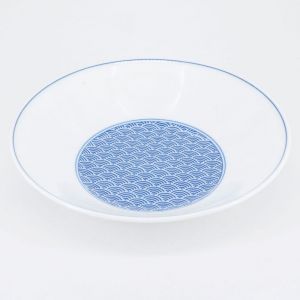 Ciotola di ramen giapponese blu di ceramica Ø22cm SEIGAIHA onde