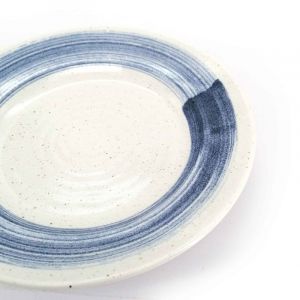 Japanese ceramic plate BURASHI - Bue patterns