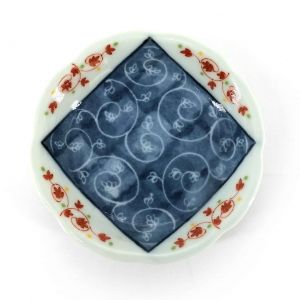 Small Japanese ceramic plate with vegetable spirals - SHOKUBUTSU