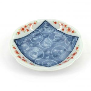 Small Japanese ceramic plate with vegetable spirals - SHOKUBUTSU