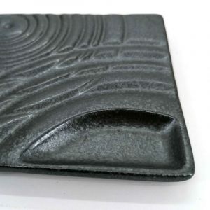 Black ceramic sushi plate - SAKURUPATAN