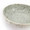 Small Japanese ceramic dish, white, crackle interior - WARETA