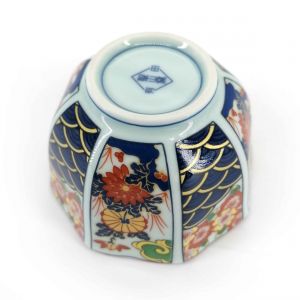 Plato pequeño de cerámica japonesa, varios estampados, blanco, azul, dorado - SAMAZAMANA PATAN