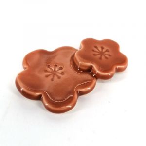 Japanese ceramic chopsticks holder - HANA UME