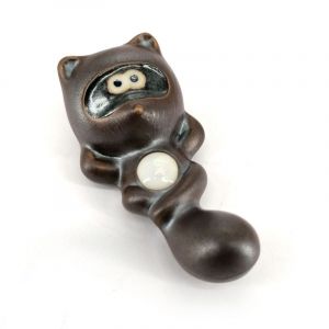 Japanese ceramic chopsticks holder - TANUKI