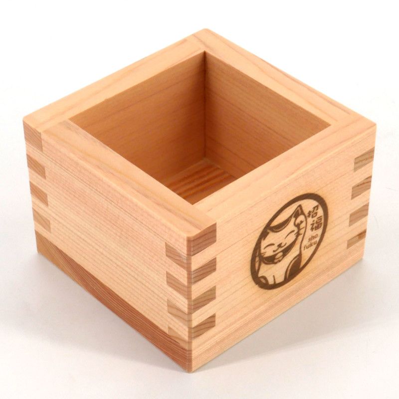 Square wooden sake glass Cypress - HINOKI