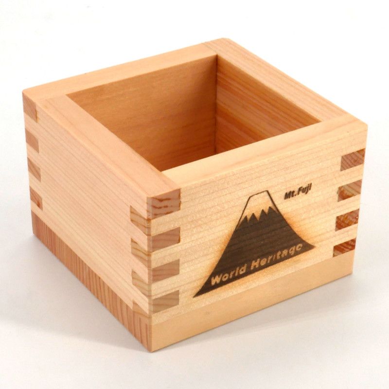 Square wooden sake glass Cypress - HINOKI