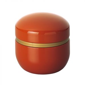 Bote de té japonés de metal naranja oscuro, SUZUKO, 150g