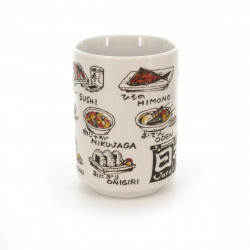 tasse traditionnelle japonaise à thé avec dessins JAPANESE FOOD