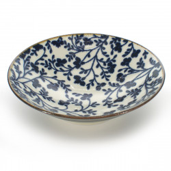 Japanese blue flower bowl