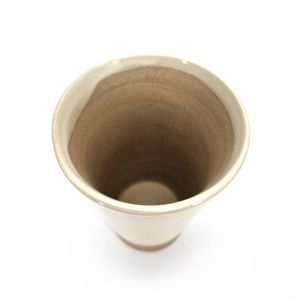 Japanese ceramic mazagran, beige - BEJU