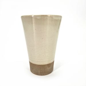 Japanese ceramic mazagran, beige - BEJU