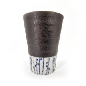 Tazza in ceramica giapponese, linea verticale blu, SUDARE KOKASAN