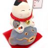 Japanese anti-seismic ceramic lucky manekineko cat - TAISHIN SEI