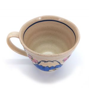 Mug japonais en céramique Mont Fuji bleu - FUJISAN