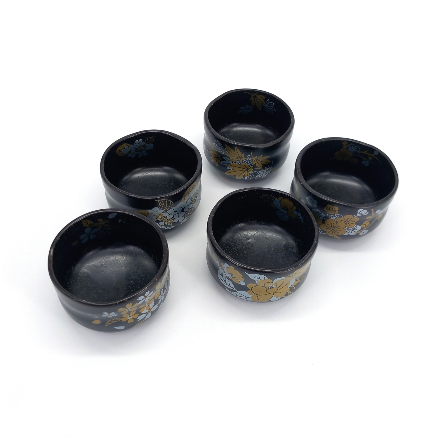 Set di 5 ciotole da tè in ceramica giapponese Hannari - Le quattro stagioni  del Giappone - NIHON