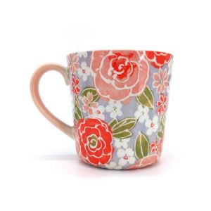 Tazza in ceramica giapponese - Fiori rosa -PINKU NO HANA