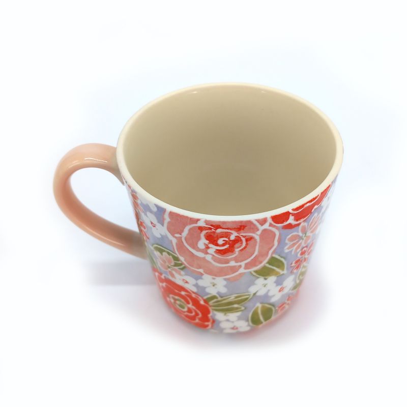 Taza de cerámica japonesa - Flores rosas -PINKU NO HANA